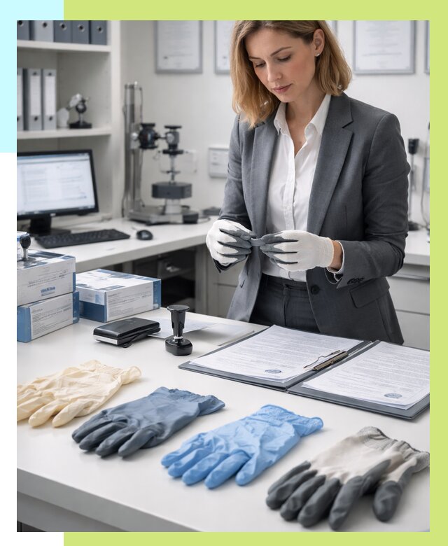 Сертификация перчаток в Кузнецке от 8860 р. | Алешин-Кнц