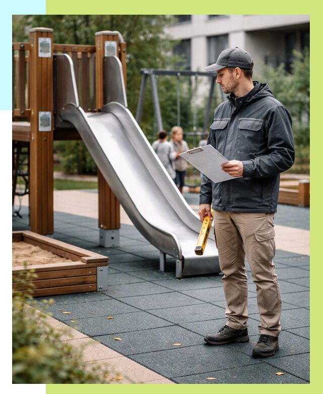 Сертификация детских площадок в Кузнецке от 26060 р. | Алешин-Кнц