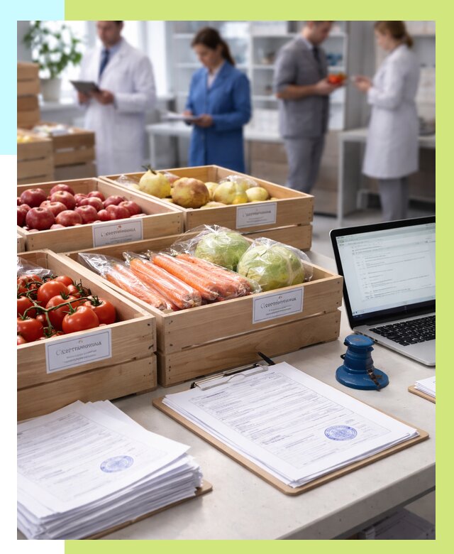 Сертификация овощей и фруктов в Кузнецке от 8860 р. | Алешин-Кнц