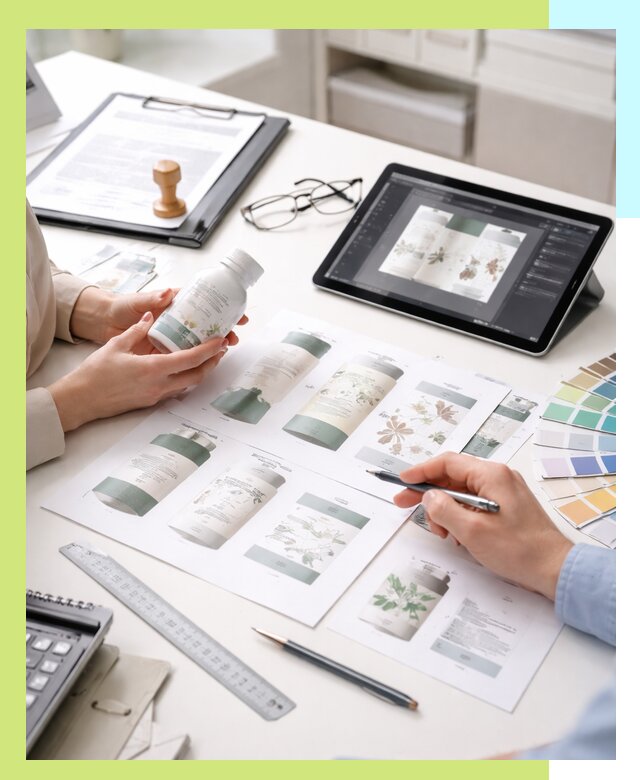 Профессиональная разработка дизайна и текста этикетки продукции в Кузнецке