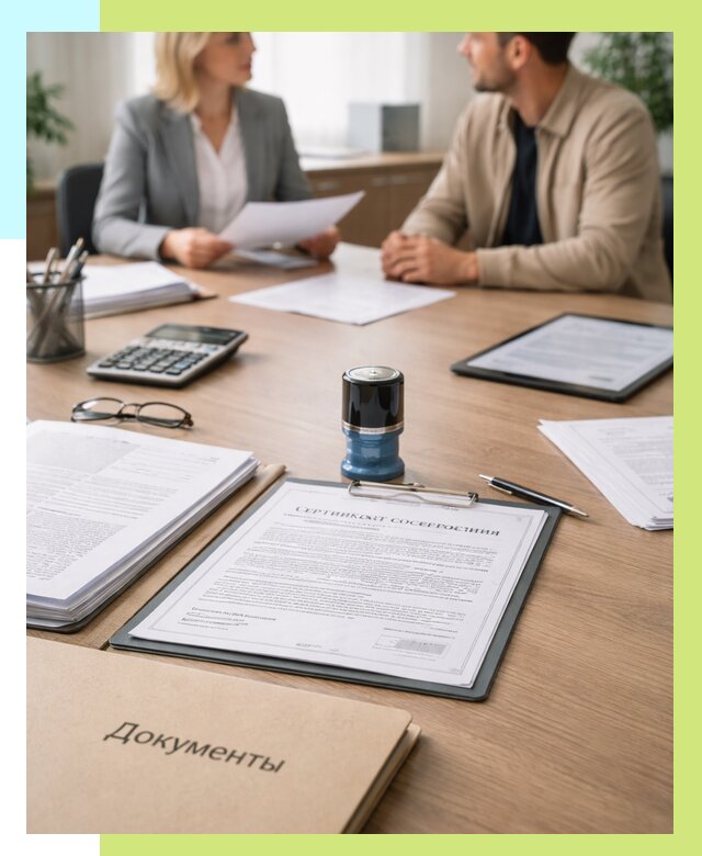 Сертификат соответствия на продукцию в Кузнецке от 15636 р.|Алешин-Кнц