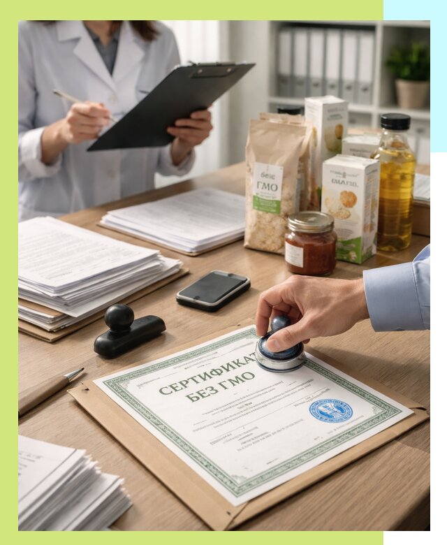 Получение сертификата Без ГМО для продукции в Кузнецке