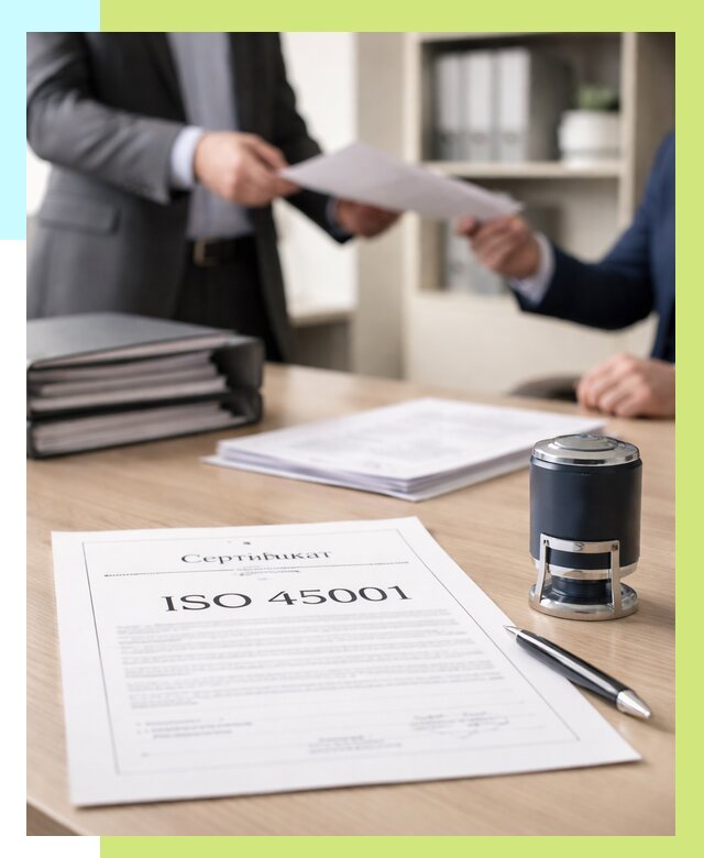 Сертификат ISO 45001 в Кузнецке под ключ от 46908 р. | Алешин-Кнц